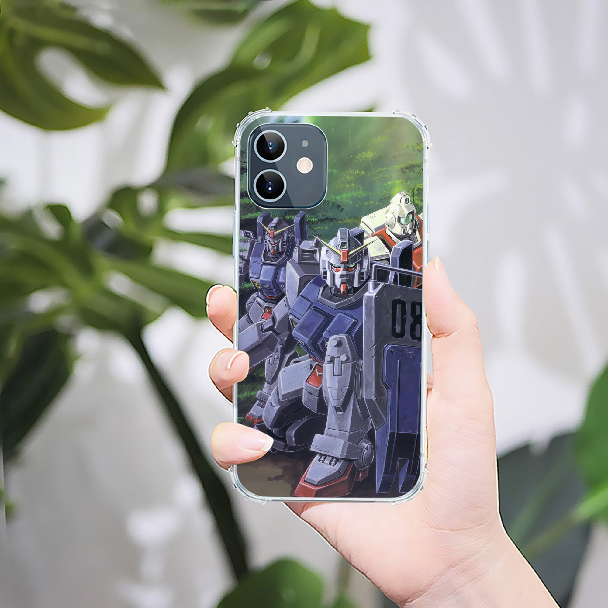 （画像用） 機動戦士ガンダム Mobile Suit Gundam 【iPhone 12シリーズ対応】透明スマホケース（クリアソフトケース）